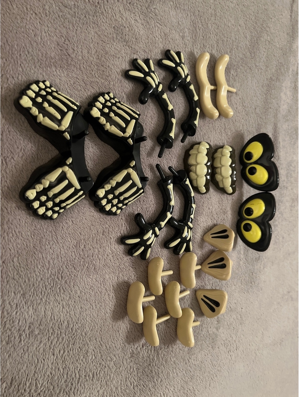 Vintage Halloween Skeleton Costume Accessories Set